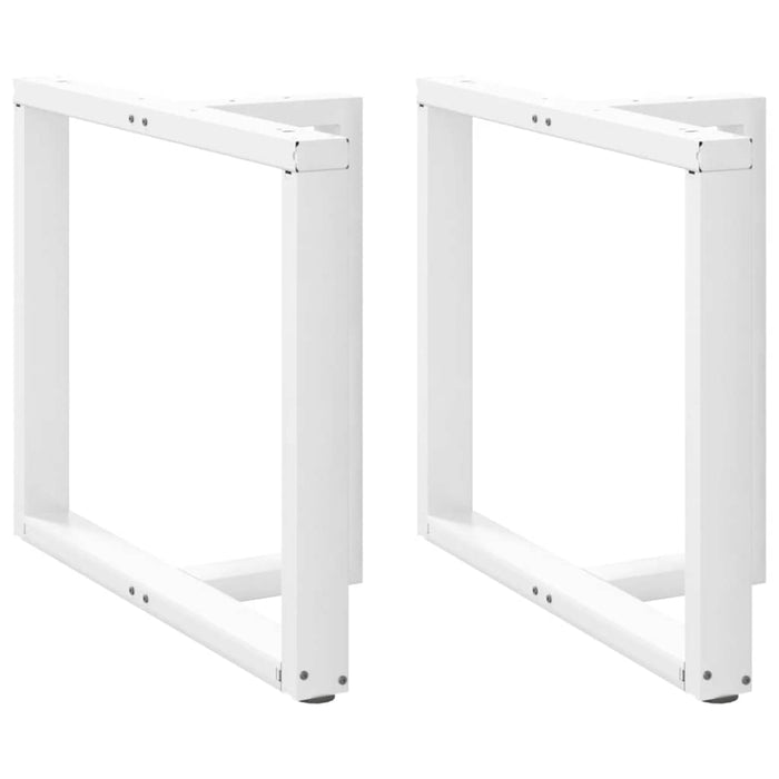 vidaXL Dining Table Legs T-Shaped 2 pcs White 100x35x(72-73) cm Steel