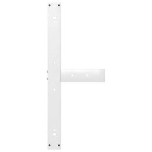 vidaXL Dining Table Legs T-Shaped 2 pcs White 100x35x(72-73) cm Steel