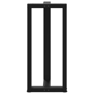 vidaXL Bar Table Legs T-Shaped 2 pcs Black 40x35x(91-92) cm Steel