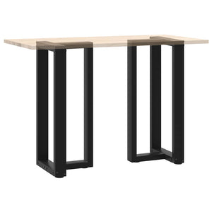 vidaXL Bar Table Legs T-Shaped 2 pcs Black 40x35x(91-92) cm Steel