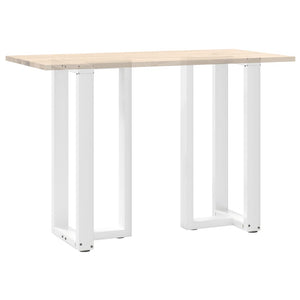 vidaXL Bar Table Legs T-Shaped 2 pcs White 40x35x(91-92) cm Steel