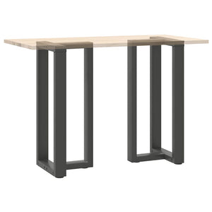 vidaXL Bar Table Legs T-Shaped 2 pcs Anthracite 40x35x(91-92) cm Steel