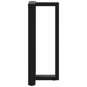 vidaXL Bar Table Legs T-Shaped 2 pcs Black 50x35x(91-92) cm Steel