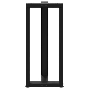 vidaXL Bar Table Legs T-Shaped 2 pcs Black 50x35x(91-92) cm Steel