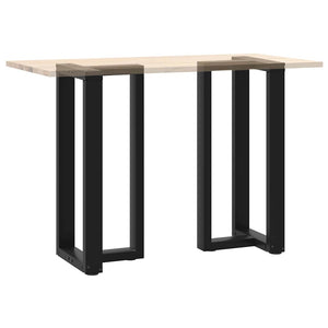 vidaXL Bar Table Legs T-Shaped 2 pcs Black 50x35x(91-92) cm Steel