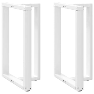 vidaXL Bar Table Legs T-Shaped 2 pcs White 60x35x(91-92) cm Steel