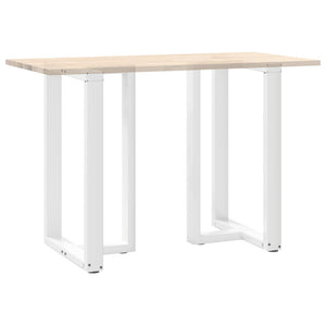 vidaXL Bar Table Legs T-Shaped 2 pcs White 60x35x(91-92) cm Steel