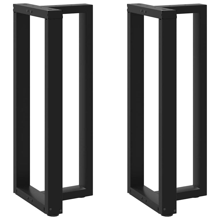 vidaXL Bar Table Legs T-Shaped 2 pcs Black 40x35x(101-102) cm Steel