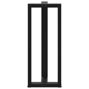 vidaXL Bar Table Legs T-Shaped 2 pcs Black 40x35x(101-102) cm Steel