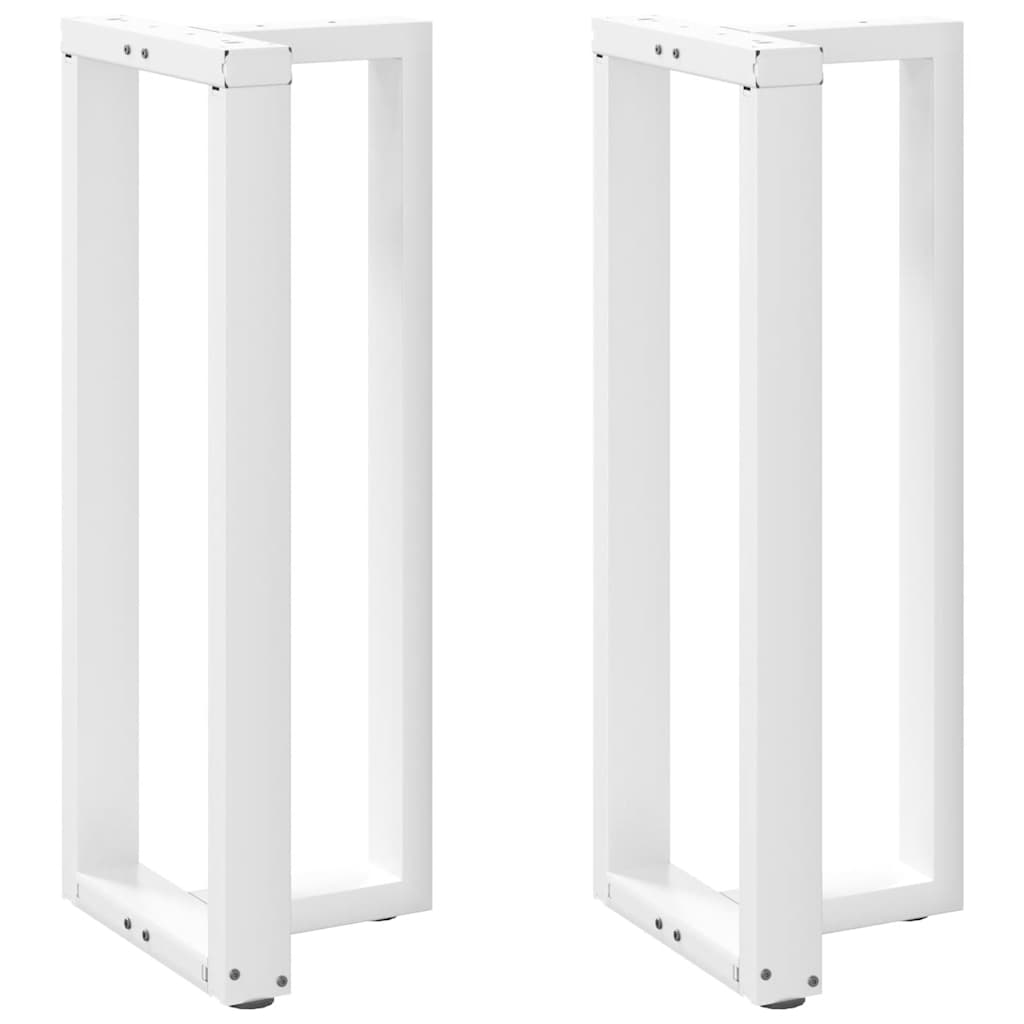 vidaXL Bar Table Legs T-Shaped 2 pcs White 40x35x(101-102) cm Steel