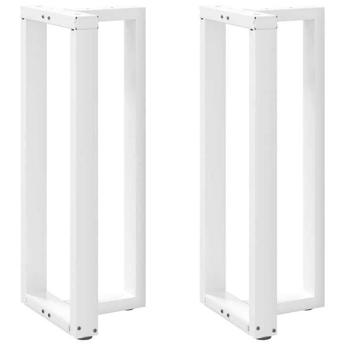 vidaXL Bar Table Legs T-Shaped 2 pcs White 40x35x(101-102) cm Steel