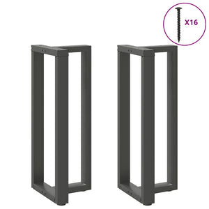 vidaXL Bar Table Legs T-Shaped 2 pcs Anthracite 40x35x(101-102) cm Steel