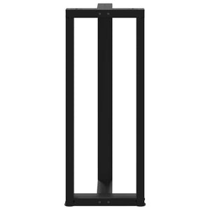 vidaXL Bar Table Legs T-Shaped 2 pcs Black 50x35x(101-102) cm Steel