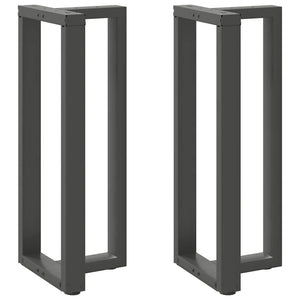 vidaXL Bar Table Legs T-Shaped 2 pcs Anthracite 50x35x(101-102) cm Steel