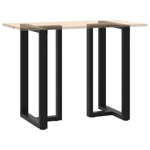 vidaXL Bar Table Legs T-Shaped 2 pcs Black 60x35x(101-102) cm Steel