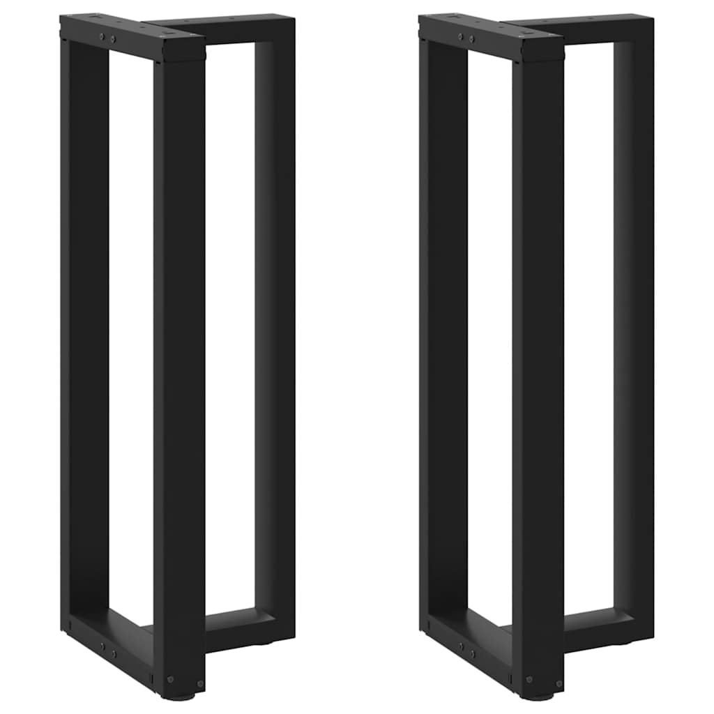 vidaXL Bar Table Legs T-Shaped 2 pcs Black 40x35x(111-112) cm Steel