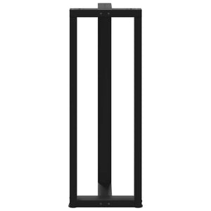 vidaXL Bar Table Legs T-Shaped 2 pcs Black 40x35x(111-112) cm Steel