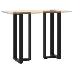 vidaXL Bar Table Legs T-Shaped 2 pcs Black 40x35x(111-112) cm Steel