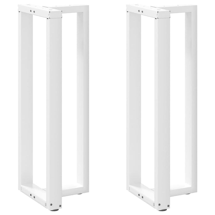 vidaXL Bar Table Legs T-Shaped 2 pcs White 40x35x(111-112) cm Steel