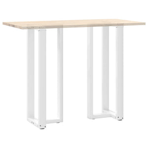 vidaXL Bar Table Legs T-Shaped 2 pcs White 40x35x(111-112) cm Steel