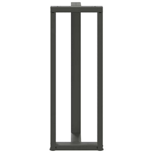 vidaXL Bar Table Legs T-Shaped 2 pcs Anthracite 40x35x(111-112) cm Steel