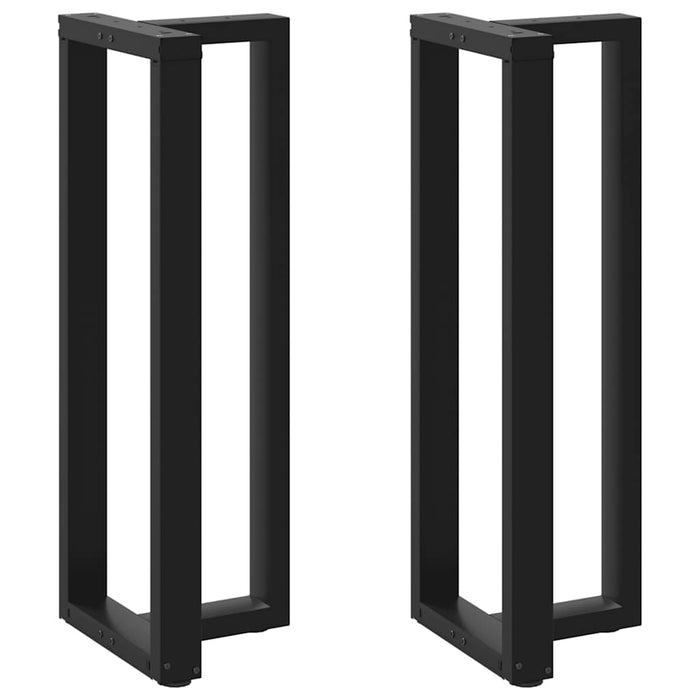 vidaXL Bar Table Legs T-Shaped 2 pcs Black 50x35x(111-112) cm Steel