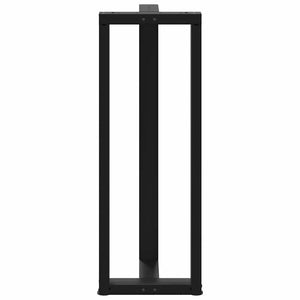 vidaXL Bar Table Legs T-Shaped 2 pcs Black 50x35x(111-112) cm Steel