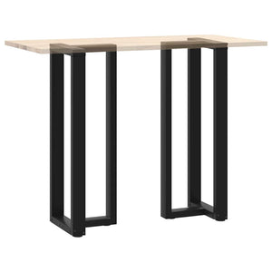 vidaXL Bar Table Legs T-Shaped 2 pcs Black 50x35x(111-112) cm Steel