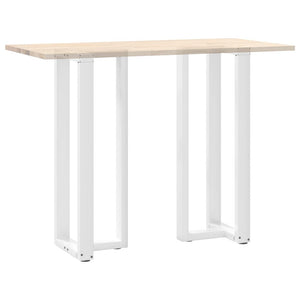 vidaXL Bar Table Legs T-Shaped 2 pcs White 50x35x(111-112) cm Steel