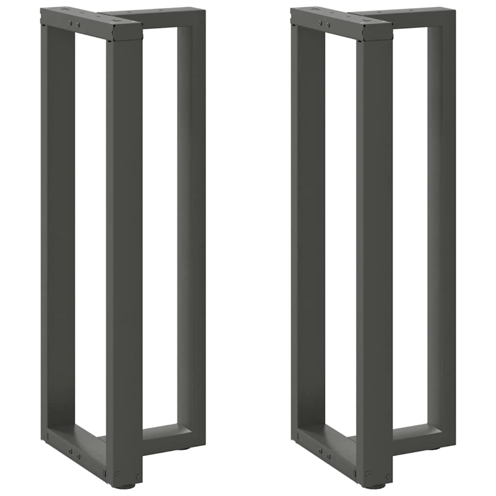 vidaXL Bar Table Legs T-Shaped 2 pcs Anthracite 50x35x(111-112) cm Steel