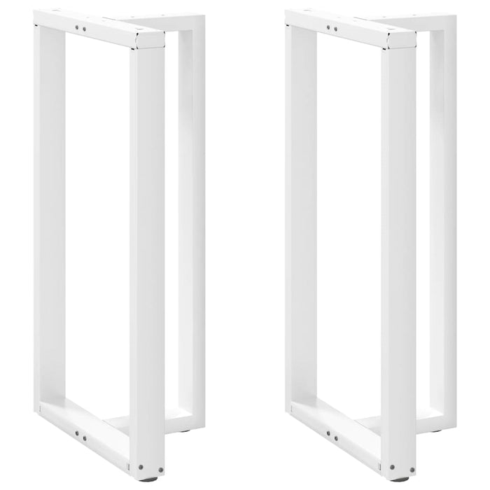 vidaXL Bar Table Legs T-Shaped 2 pcs White 60x35x(111-112) cm Steel