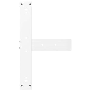 vidaXL Bar Table Legs T-Shaped 2 pcs White 60x35x(111-112) cm Steel