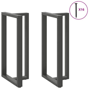 vidaXL Bar Table Legs T-Shaped 2 pcs Anthracite 60x35x(111-112) cm Steel