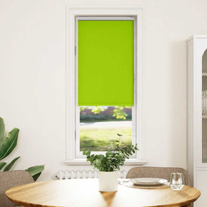 vidaXL Roller Blind Blackout Leaves Green 40x130 cm Fabric Width 35.7 cm Polyester