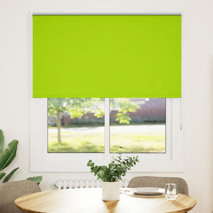 vidaXL Roller Blind Blackout Leaves Green 125x130 cm Fabric Width 121.6 cm Polyester