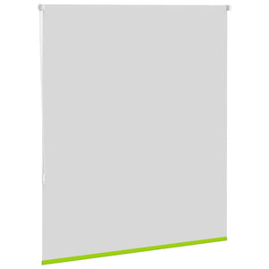 vidaXL Roller Blind Blackout Leaves Green 125x130 cm Fabric Width 121.6 cm Polyester