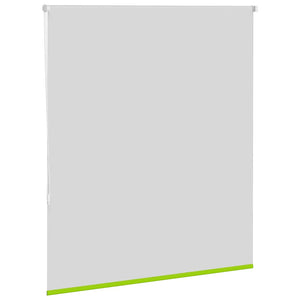 vidaXL Roller Blind Blackout Leaves Green 130x130 cm Fabric Width 126.6 cm Polyester