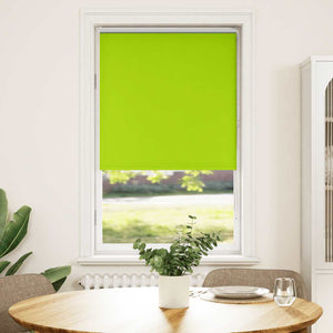 vidaXL Roller Blind Blackout Leaves Green 65x150 cm Fabric Width 60.7 cm Polyester