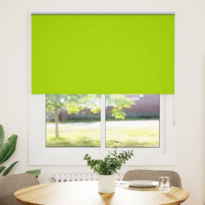 vidaXL Roller Blind Blackout Leaves Green 125x150 cm Fabric Width 121.6 cm Polyester