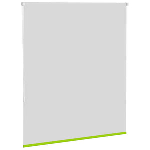 vidaXL Roller Blind Blackout Leaves Green 135x150 cm Fabric Width 131.6 cm Polyester