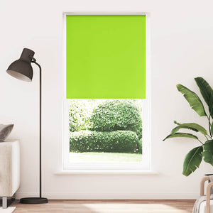 vidaXL Roller Blind Blackout Leaves Green 100x210 cm Fabric Width 95.7 cm Polyester