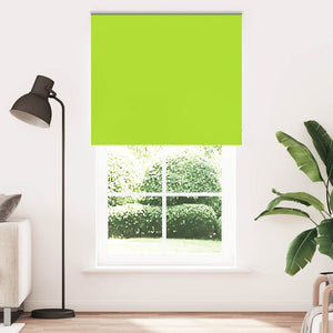 vidaXL Roller Blind Blackout Leaves Green 125x210 cm Fabric Width 121.6 cm Polyester