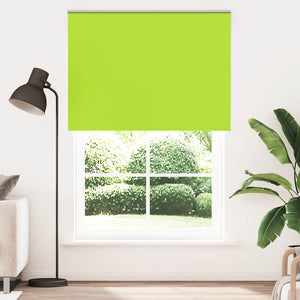 vidaXL Roller Blind Blackout Leaves Green 150x210 cm Fabric Width 146.6 cm Polyester