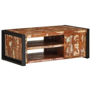 vidaXL Coffee Table Multicolour 90x50x36 cm Solid Wood Reclaimed