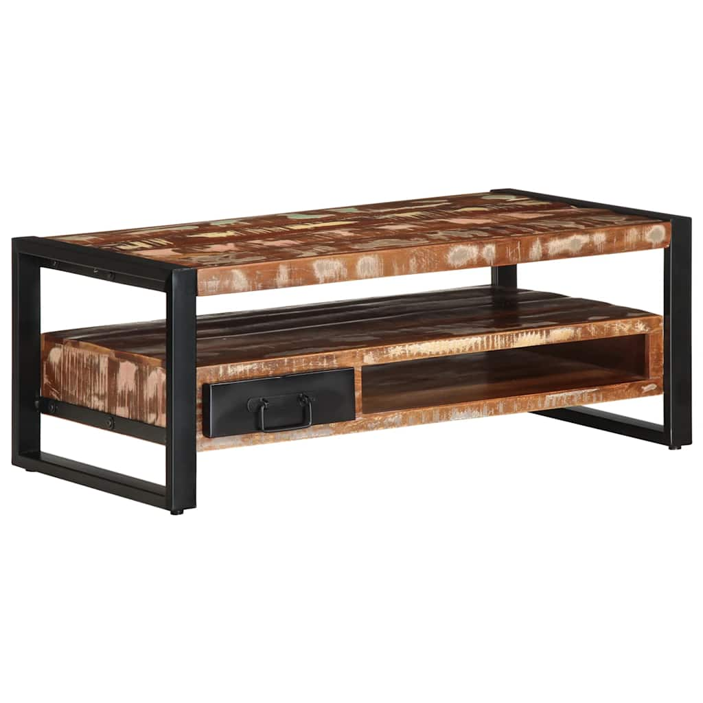 vidaXL Coffee Table Multicolour 90x50x36 cm Solid Wood Reclaimed