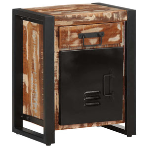 vidaXL Bedside Cabinet Multicolour 40x30x50 cm Solid Wood Reclaimed