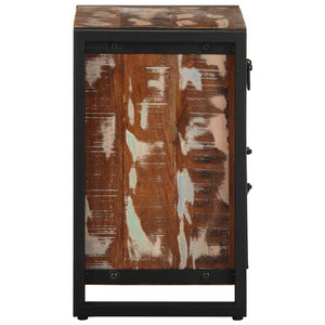 vidaXL Bedside Cabinet Multicolour 40x30x50 cm Solid Wood Reclaimed