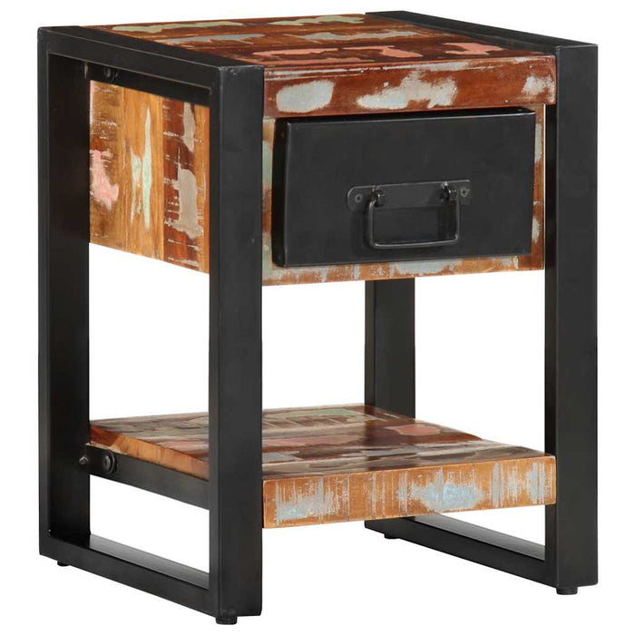 vidaXL Bedside Cabinet Multicolour 35x34x45 cm Solid Wood Reclaimed