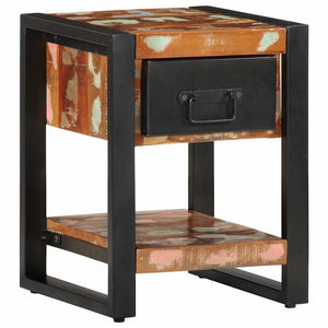 vidaXL Bedside Cabinet Multicolour 35x34x45 cm Solid Wood Reclaimed