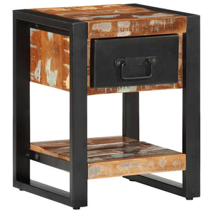 vidaXL Bedside Cabinet Multicolour 35x34x45 cm Solid Wood Reclaimed